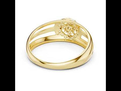 14K Yellow Gold Round Lab-Grown Diamond Ring for Women | Everyday Wear | Pure Carat