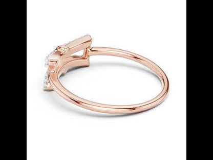 14K Yellow Gold Round Lab-Grown Diamond Drop Ring for Women | Bridal Wear | Pure Carat