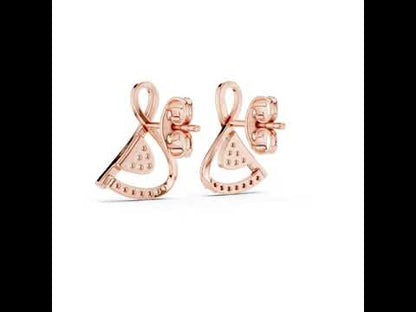 14K Yellow Gold Round Lab-Grown Diamond Earrings for Women | Anniversary Gift | Pure Carat