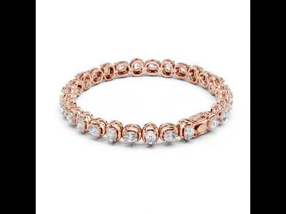 14K Yellow Gold Cushion Lab-Grown Diamond Bracelet for Women - Office Wear - Pure Carat