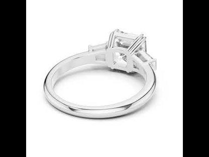 14K Yellow Gold Emerald Lab-Grown Diamond Engagement Ring | Pure Carat
