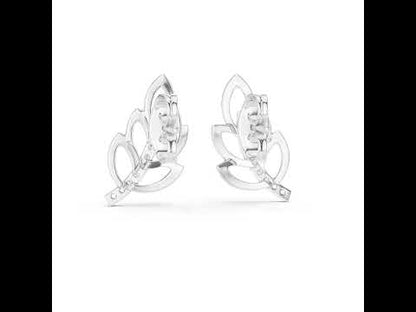 18K Yellow Gold Round Lab-Grown Diamond Earrings for Women | Wedding Wear | Pure Carat