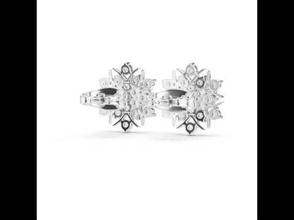 18K Yellow Gold Round Lab-Grown Diamond Engagement Earrings for Women | Pure Carat