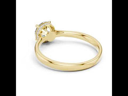18K White Gold Round Lab-Grown Diamond Drop Ring for Women | Office Wear | Pure Carat