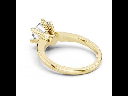 18K Yellow Gold Round Lab-Grown Diamond Ring for Women | Anniversary Gift | Pure Carat