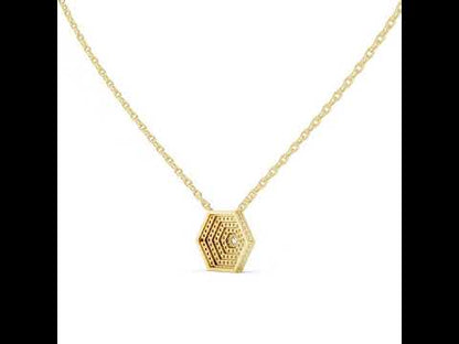 18K White Gold Round Lab-Grown Diamond Pendant for Women - Pure Carat