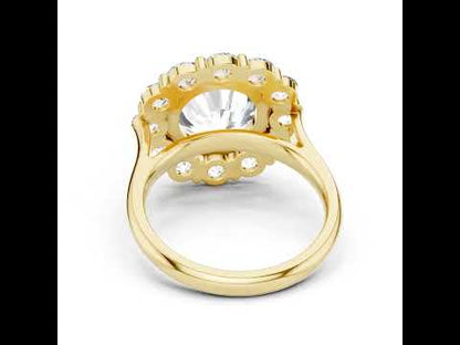 18K Yellow Gold Round Lab-Grown Diamond Anniversary Gift Ring for Women | Pure Carat