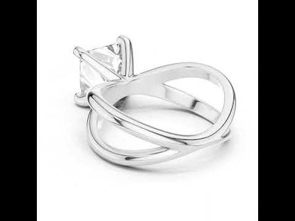 14K Rose Gold Princess Lab-Grown Diamond Ring for Women - Party Wear - Pure Carat