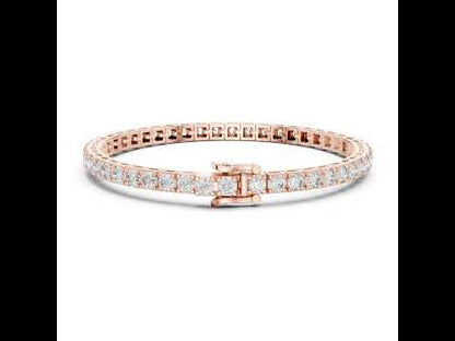 14k Yellow Gold Round Lab-Grown Diamond Office Wear Bracelet for Women | Pure Carat