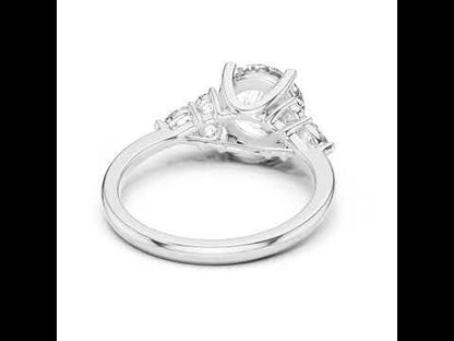 Women's Party Wear Diamond Ring - Oval Lab-Grown Stone in 14K Yellow Gold - Pure Carat