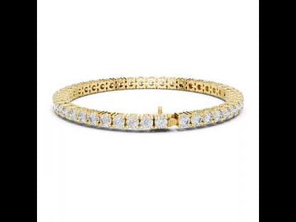 14k Yellow Gold Round Lab-Grown Diamond Engagement Bracelet for Women | Pure Carat