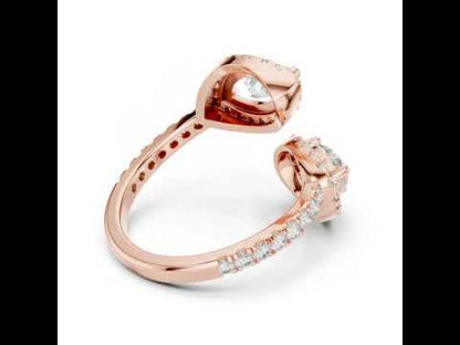 14K Yellow Gold Round, Marquise & Pear Lab-Grown Diamond Wedding Ring for Women | Pure Carat