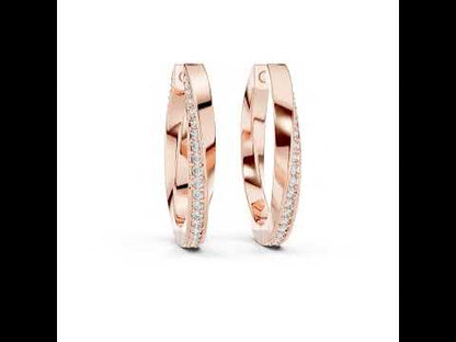 Women’s Office Wear Drop Earrings - Round Cut Diamonds - 18K Yellow Gold - Pure Carat