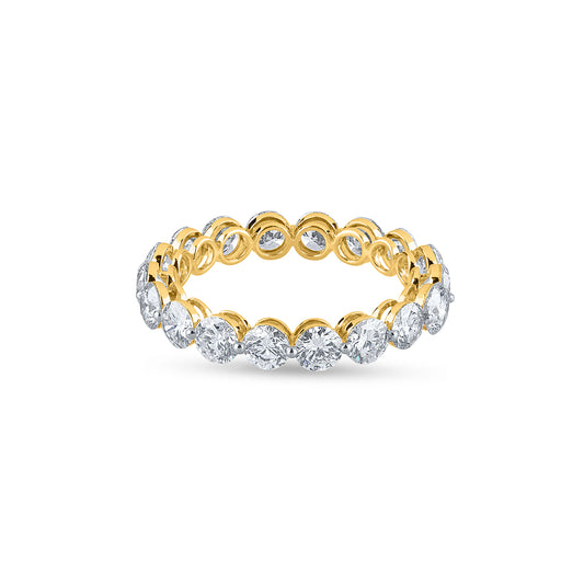 "Purecarat: 14K Yellow Gold Diamond Eternity Band - 2.03ct Natural Diamond Ring"