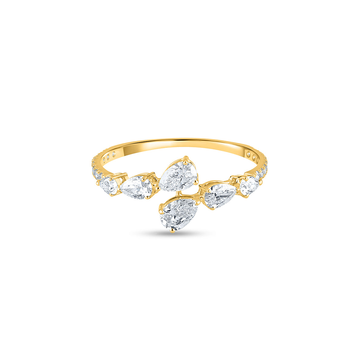 "Buy Purecarat Yellow Gold Wrap Diamond Ring Online"